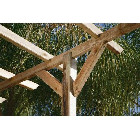 Pérgola madera 300x250 cm. Postes 7x7cm