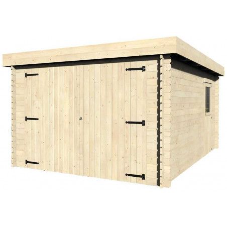 Garage toit plat, bois épaisseur 28 mm, 326 x 480 cm, 15.58 m²