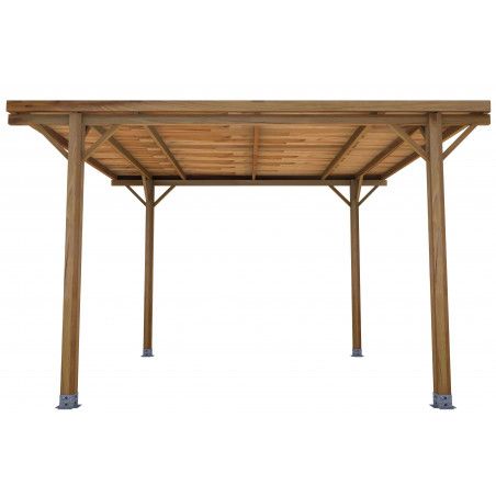 Pergola couverte 400x300cm. Poteaux 10x10cm. 3D