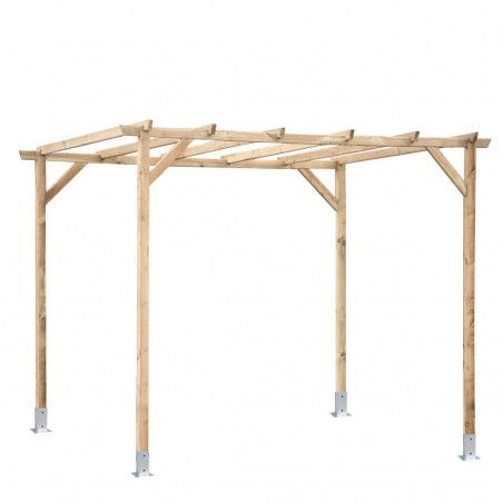 Pérgola de Madera 300x250 cm. Postes 7x7cm | Pérgola Tratada