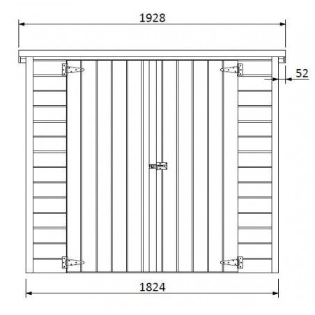 plan dimensions armoire à vélo