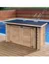 Armoire avec toit en tissu d'asphalte. Rangement piscine| 19mm| 190 x 87 cm