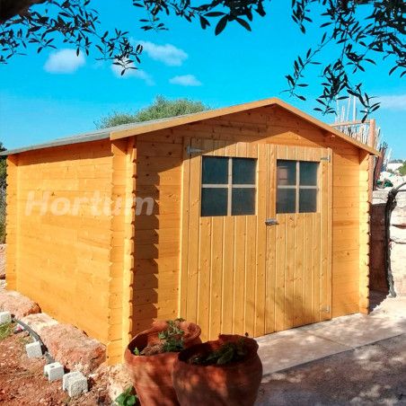 Abri de jardin en bois. Mirama.  côté latéral  7,24m²
