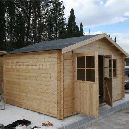 Abri de jardin en bois- Modèle Flodeal- Vue latéral.