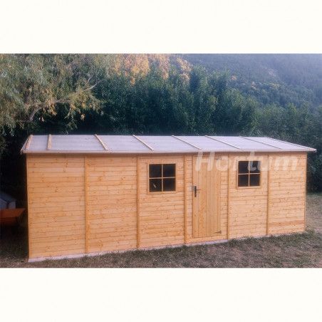 Garage on bois Mikhail II, 19 mm, 3x6 m, 18m²