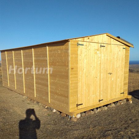 Garage on bois Mikhail II, 19 mm, 3x6 m, 18m²