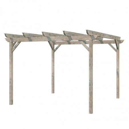 Pergola en bois 349x369cm. Poteaux 9x9 cm