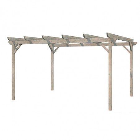 Pergola en bois Paula II 449x369cm. Postes 9x9 cm