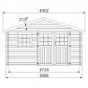 Dimensions de l'abri de jardin en bois, modèle Floran