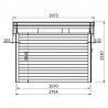 Medidas lateral caseta de madera Turenne