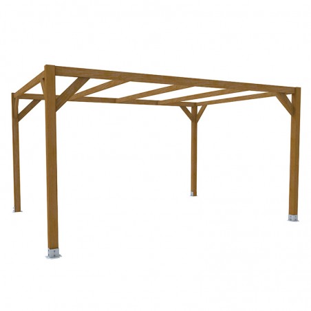 Pergola en bois Elda 4x3m en bois traité.