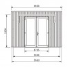 dimensions de face du modèle Studio Como 13m2