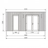 dimensions de face du modèle Studio Como 19m2