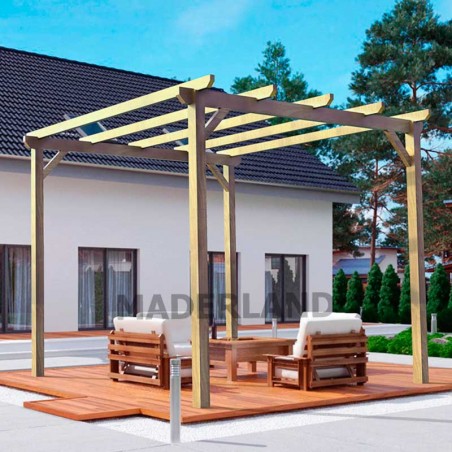 Pergola Madrid. Poteaux 9,5x9,5cm