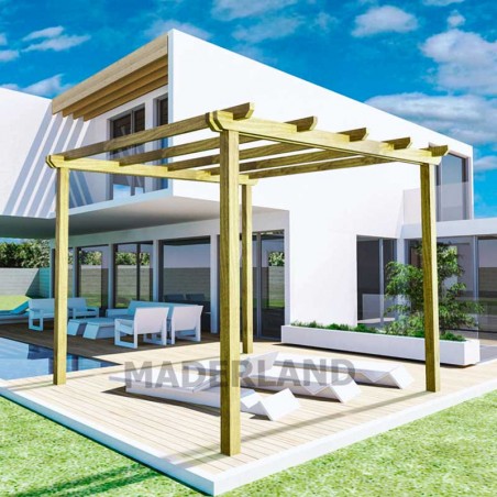 Pergola Salamanca. Poteaux 9,5x9,5cm