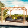 Pergola en bois Linares. Poteaux12x12cm