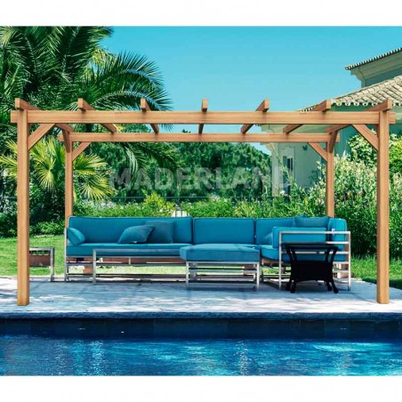 Pergola en bois Valence. Poteaux 12x12cm