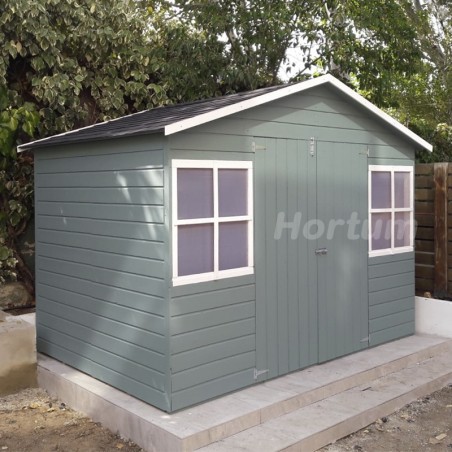 Abri de jardin Lopun avec  toile bitumé sur le toit 4,96m²