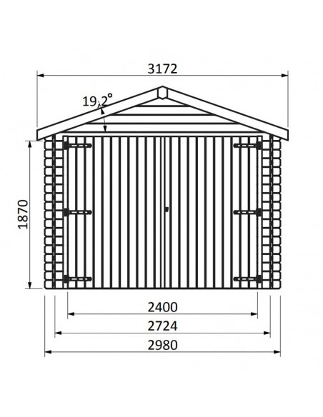 Garage Gala 28 mm, 298 x 478 cm, 14.24 m²