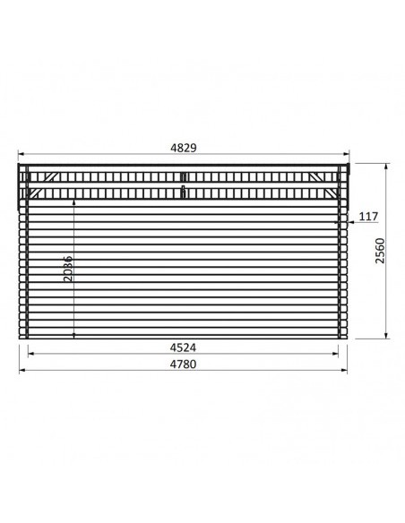 Garage Gala 28 mm, 298 x 478 cm, 14.24 m²