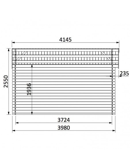 Abri Floridan. 28 mm. 478x398cm. 19.02m²