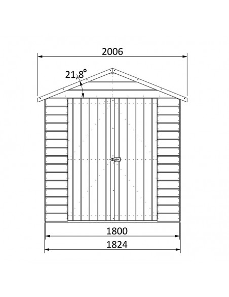 Mesures cabanon Ante. 12 mm, 182 x 220 cm. 4 m²