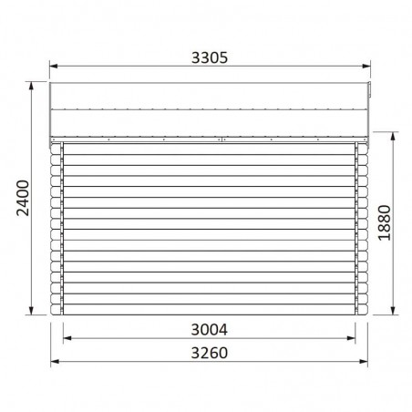 Abri Flovene. 28mm, 326x326cm. 10,63m²