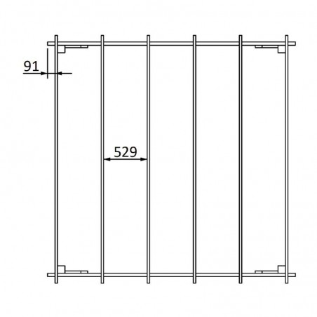 Pergola en bois 3x3 m. Poteaux 9x9 cm.