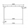 Pergola en bois 3x3 m. Poteaux 9x9 cm.