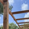 Pergola en bois 3x3 m. Poteaux 9x9 cm.