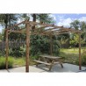 Pergola en bois 4x3 m. Poteaux 9x9 cm - Decor et jardin