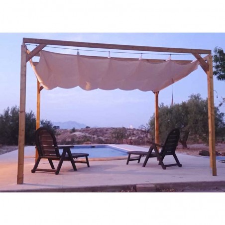 Pergola en bois massif. Poteaux 9x9 cm - Disponible en différentes dimensions