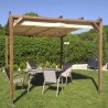 Pergola en bois massif. Poteaux 9x9 cm - Disponible en différentes dimensions