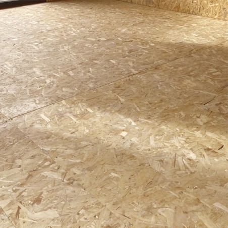 Plancher panneaux OSB pour abri Galerna