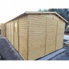 Garage en bois Mikhail II, 17 mm, 3x6 m, 18m² - M102