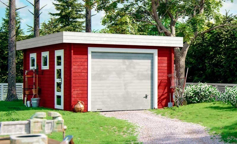 Garages préfabriqués en bois ✔️   Traitement bois inclus ⭐